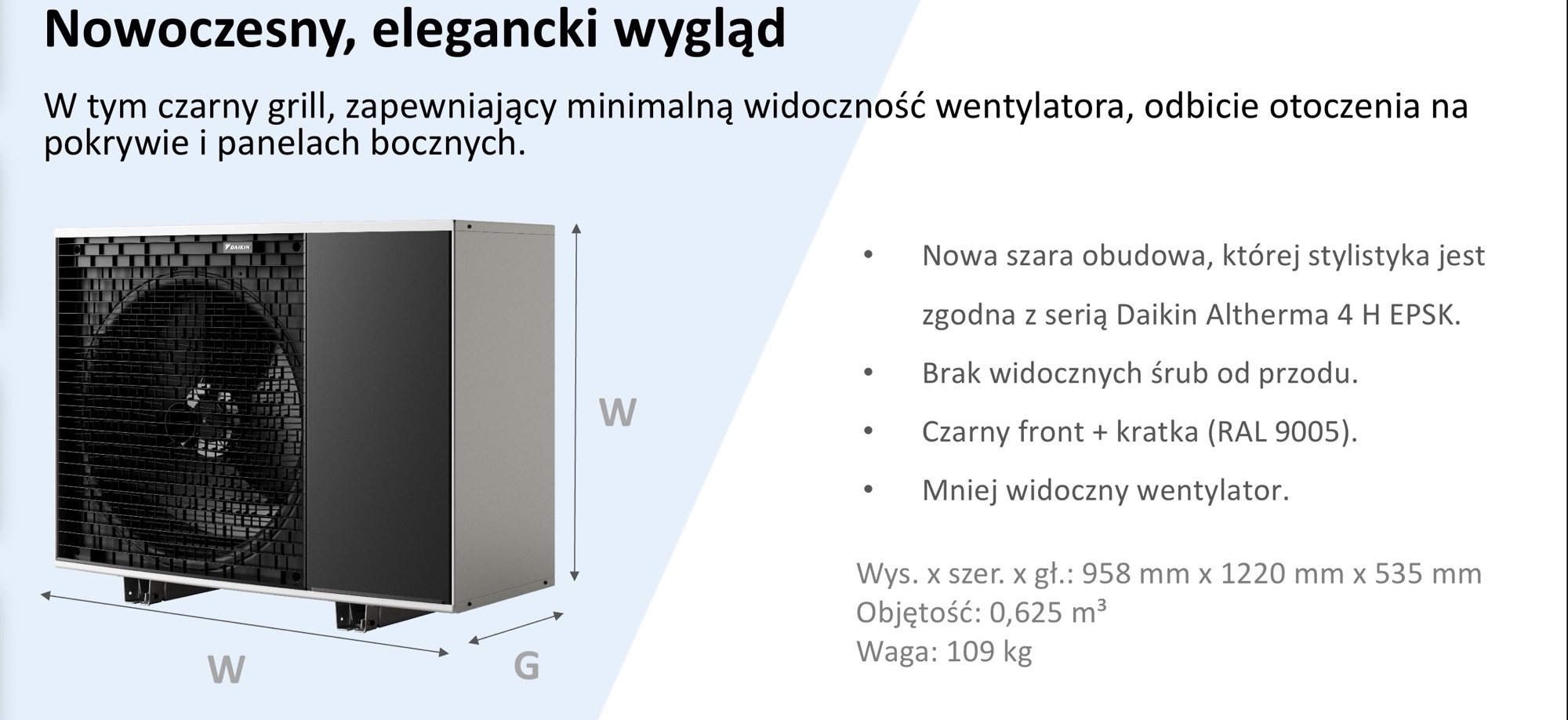 Altherma 4H -wymiary agregatu EPSKS